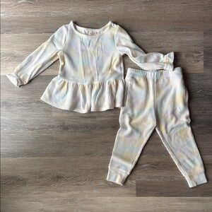 Cat & Jack 3T Pastel Tie-Dye Kids Matching Set
